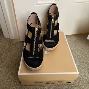 Michael Kors Damita Wedge Size 7.5 Black